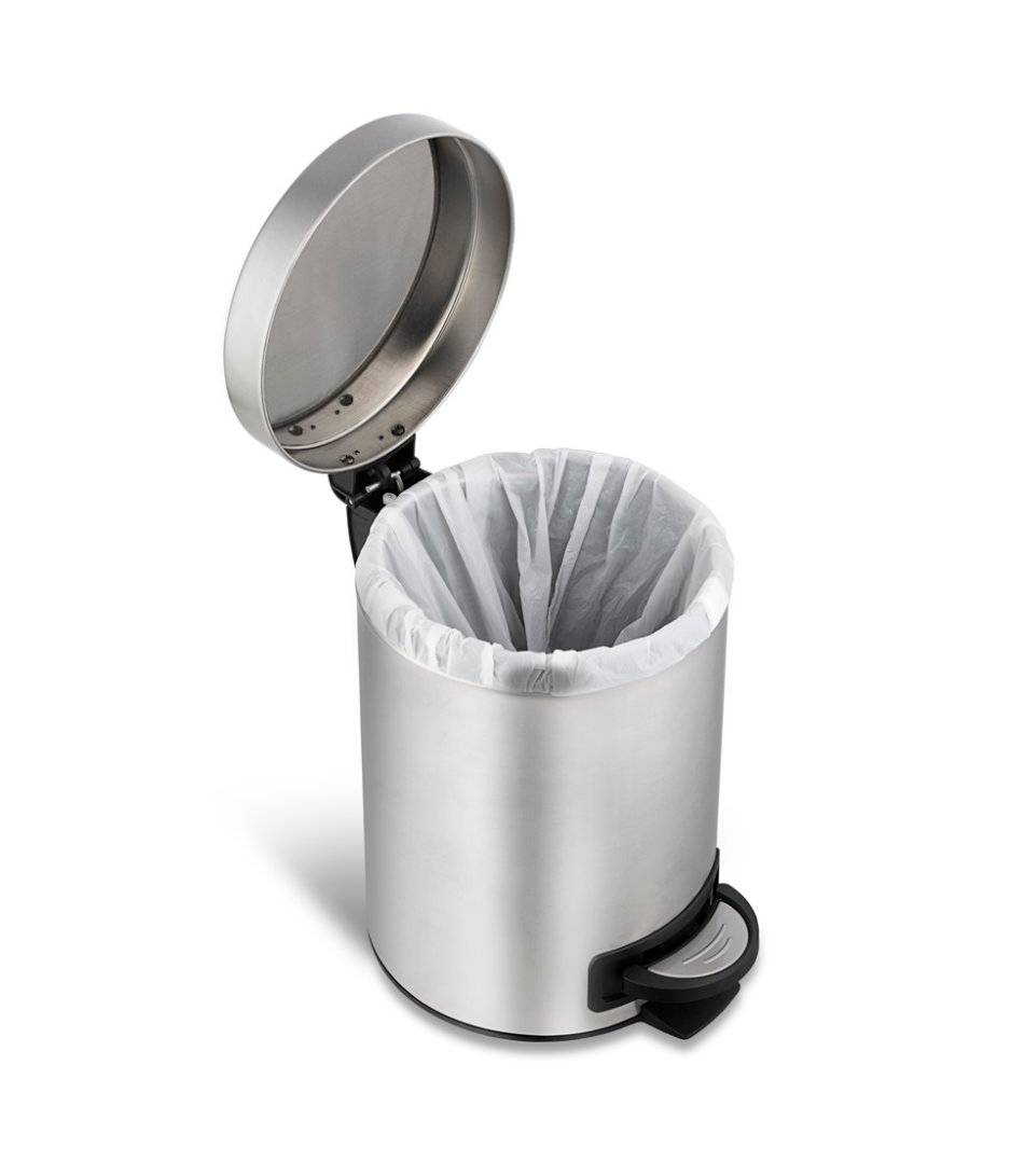 NineStars StepOn Stainless Steel Trash Can 5L Makro